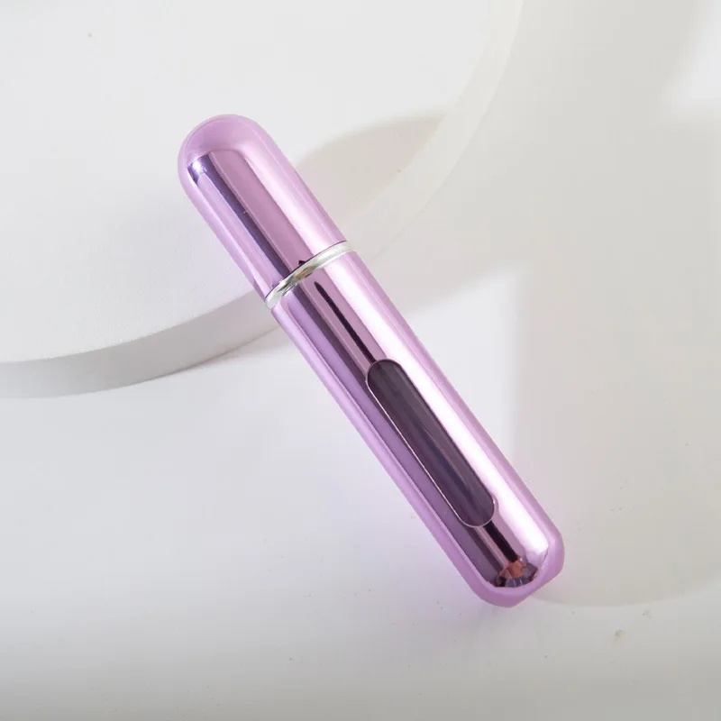 Botella de Perfume de 5/10ml, botella de Perfume recargable portátil con pulverizador, envases cosméticos, atomizador, Mini pulverizador de aluminio para viaje: Azul