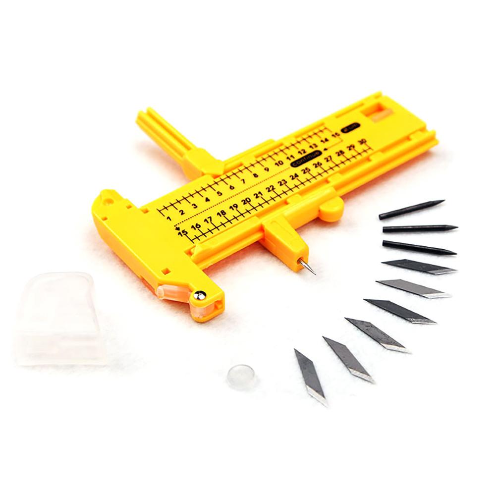1-30cm Adjustable Compasses Circle Cutter 4pcs Pencil Leads+5pcs Blades Cutter Round Knife DIY Circular Tool Tangential Device