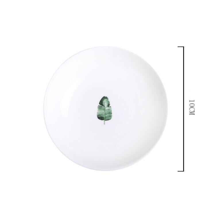 1pc gröna växter ministorlek pigment keramik sojaskål sås vinäger sylt rätter kök liten tallrik servis nyhet: 3