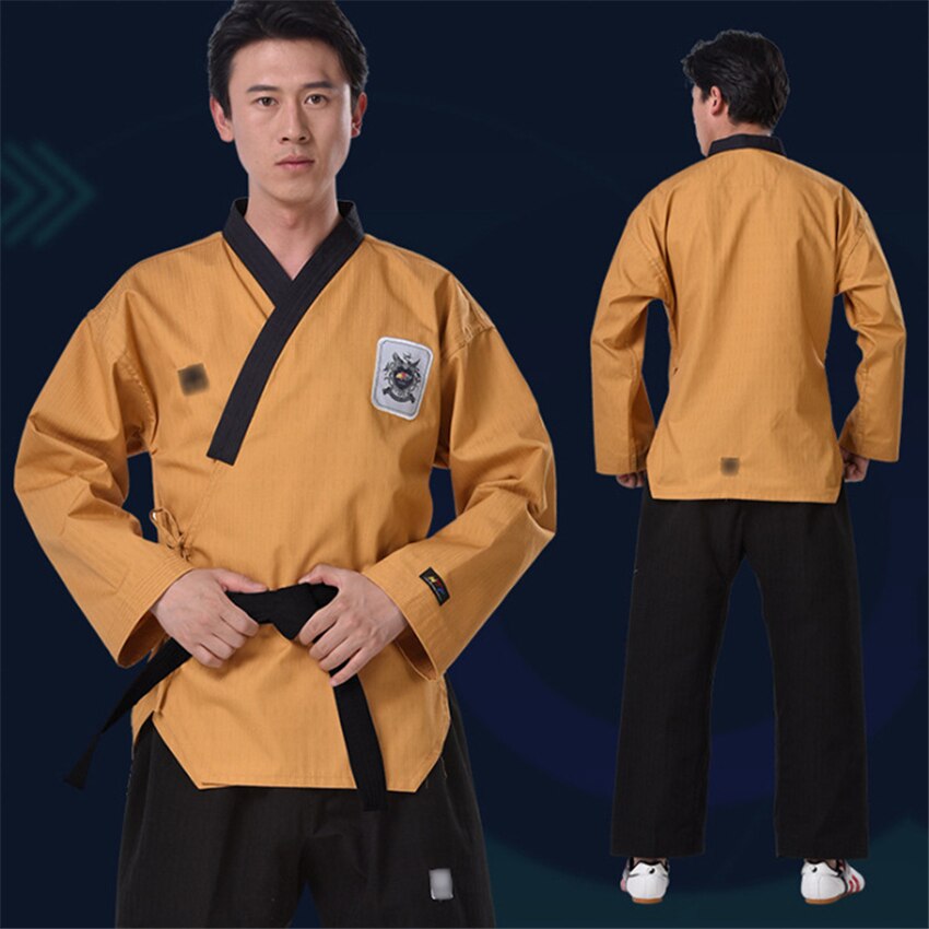Adult Kung Fu Uniform Traditional Chinese Clothing for Men Boxing Competition WuShu Taekwondo Tai Chi TKD Clothing Top+Pant