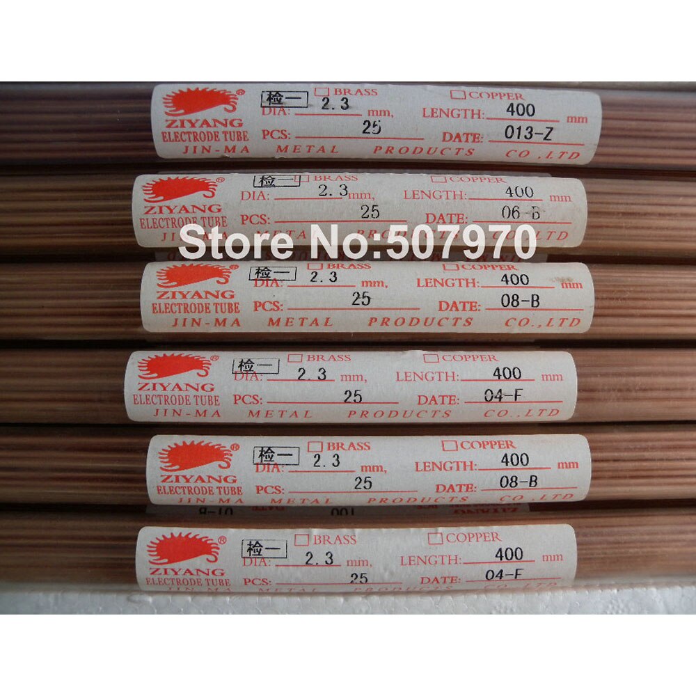 Ziyang Copper Electrode Tube 2.3*400mm Single Hole for EDM Drilling Machine