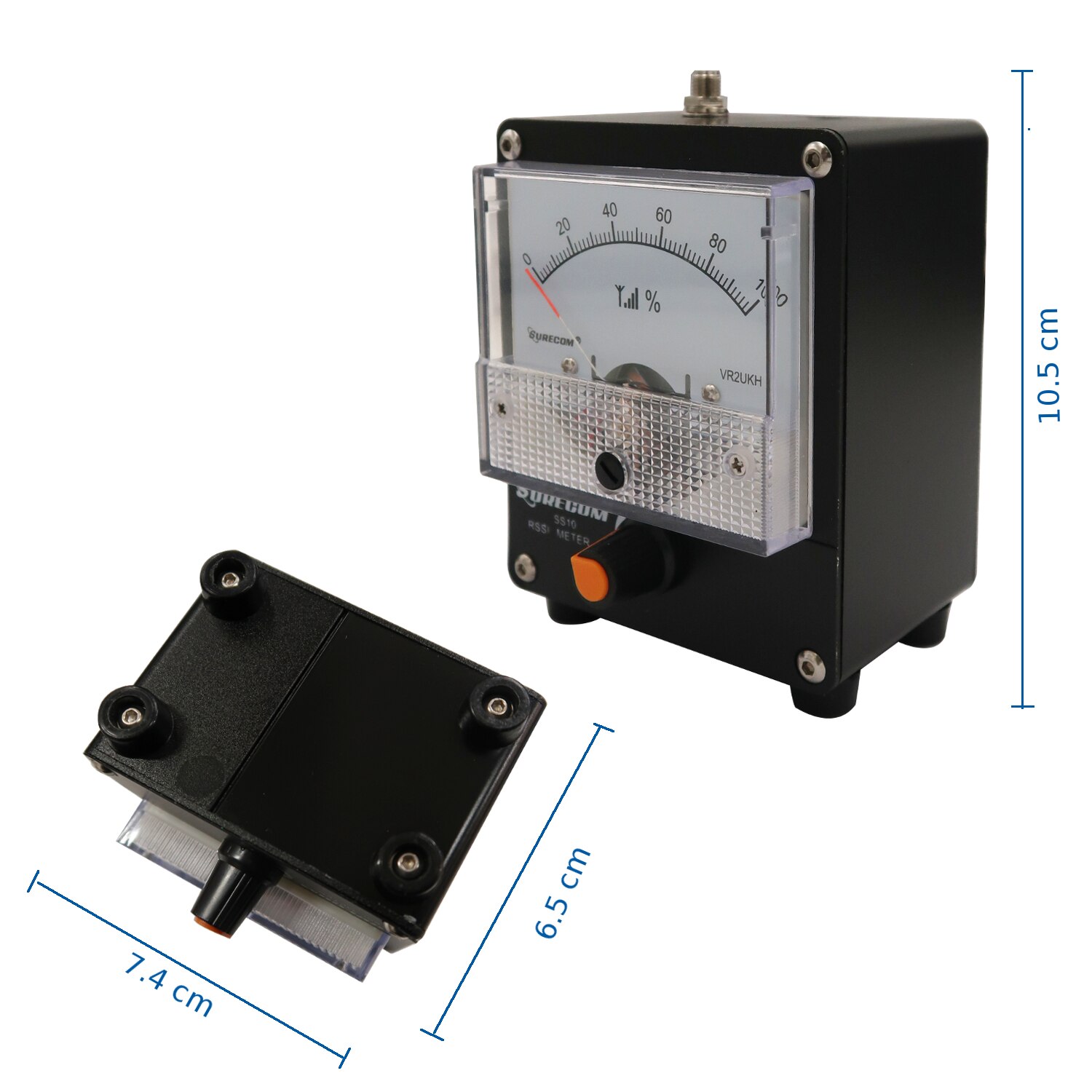 Portable Surecom SS10 100K-3GHz RF Signal Strength Meter Test Suitable Antenna for Walkie-talkie Use and Measure Radio Field