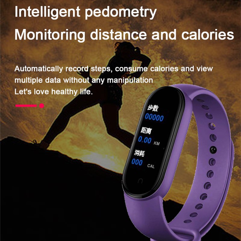 Smart Band M5 Smart Bracelet Blood Pressure Heart Rate Monitor Fitness Tracker Bluetooth M5 Band Men Women