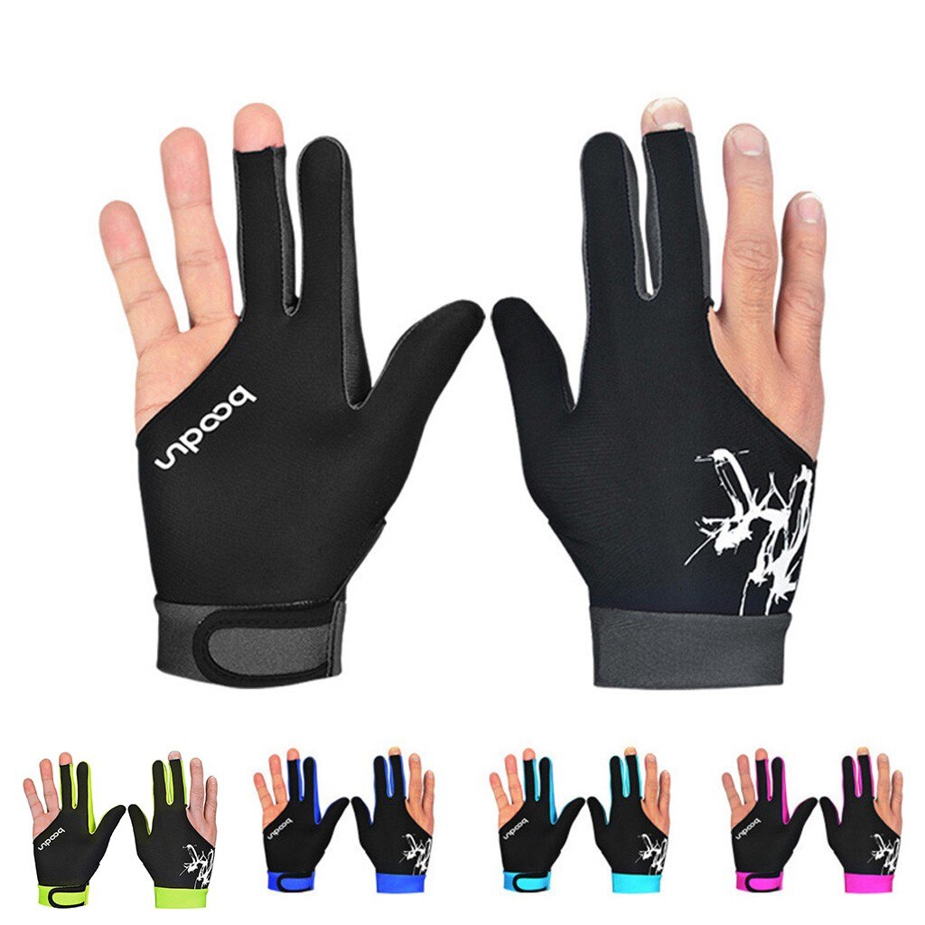 Gants de billard à trois doigts pour hommes et femmes, 1 pièce, convient à la main gauche et droite, accessoires de billard # W5