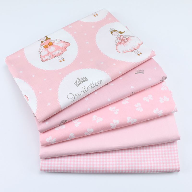 Lot De 5 Tissus Coton Doux 50x50 Cm - Idéal Pour Couture, Patchwork Et Créations DIY - 4