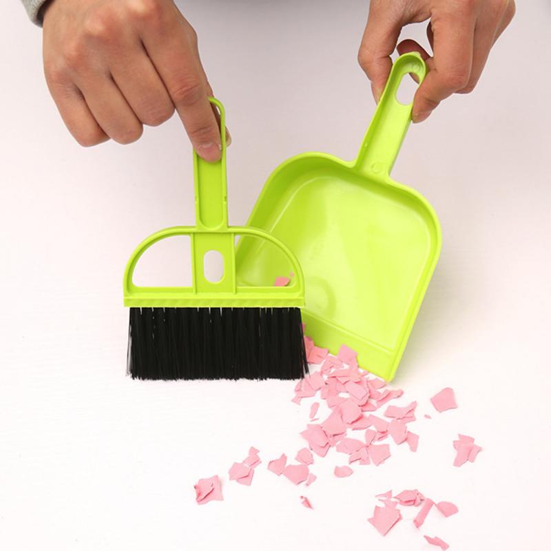 1 Pcs Mini Schoon Gereedschap Desktop Toetsenbord Sweep Borstel Bezem Stoffer Set Huishoudelijke Schoonmaakmiddelen Gereedschappen Bezems Dustpans