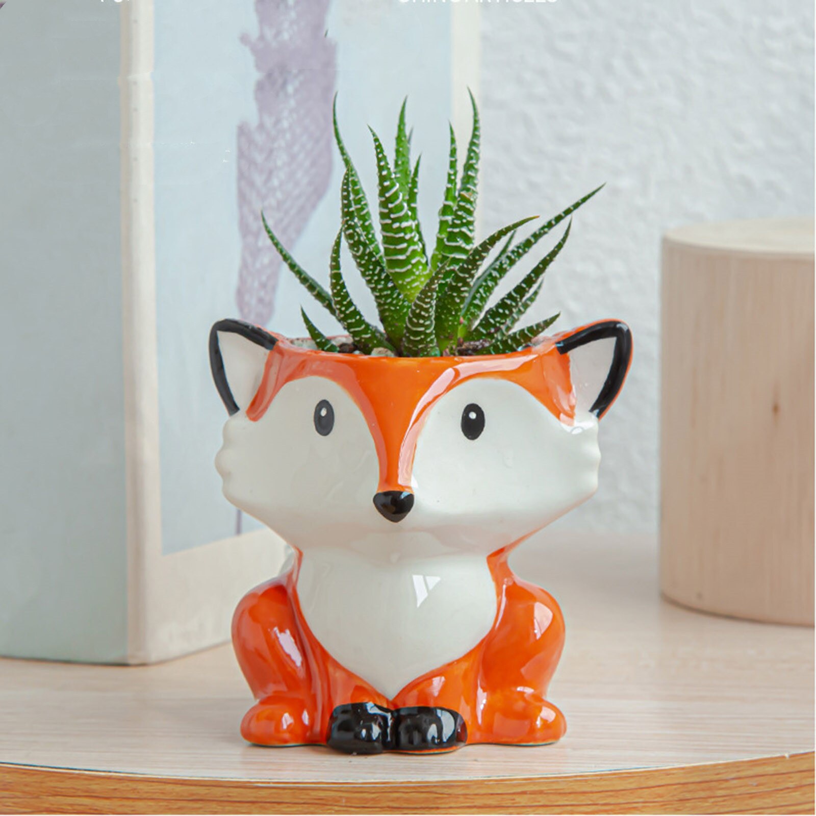 25# Cute Animal Pot Ceramic Succulent Plant Pots Cactus Potted Planting Bonsai Flower Pots Set Home Garden Decor Pots Decoration: A
