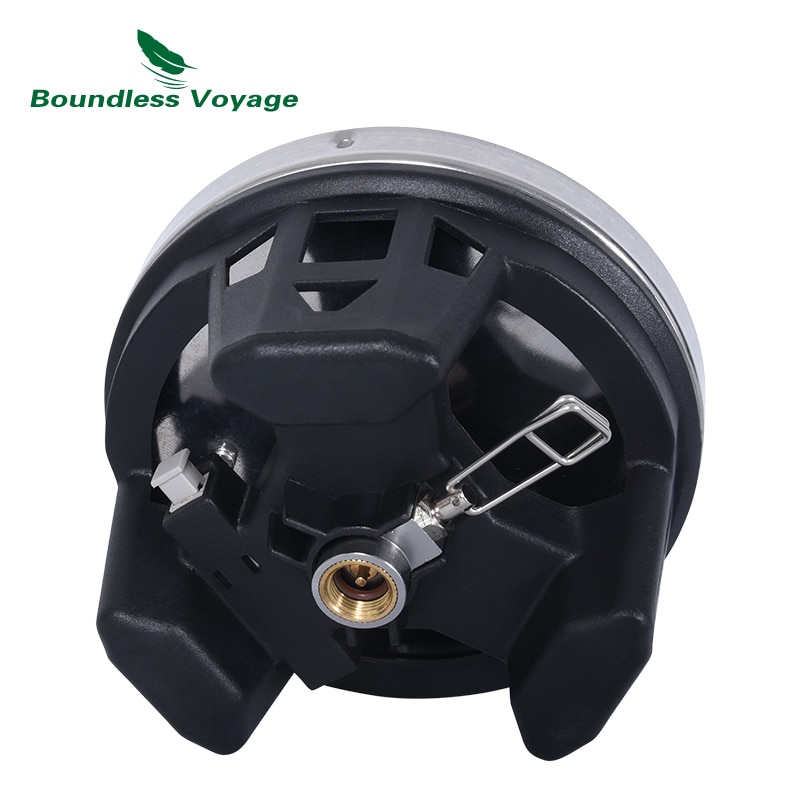 Boundless Voyage Camping Windproof Cooking System with Heat Exchanger Pot Outdoor Stove Cycling Picnic Gas Reactor Cooker BVS01