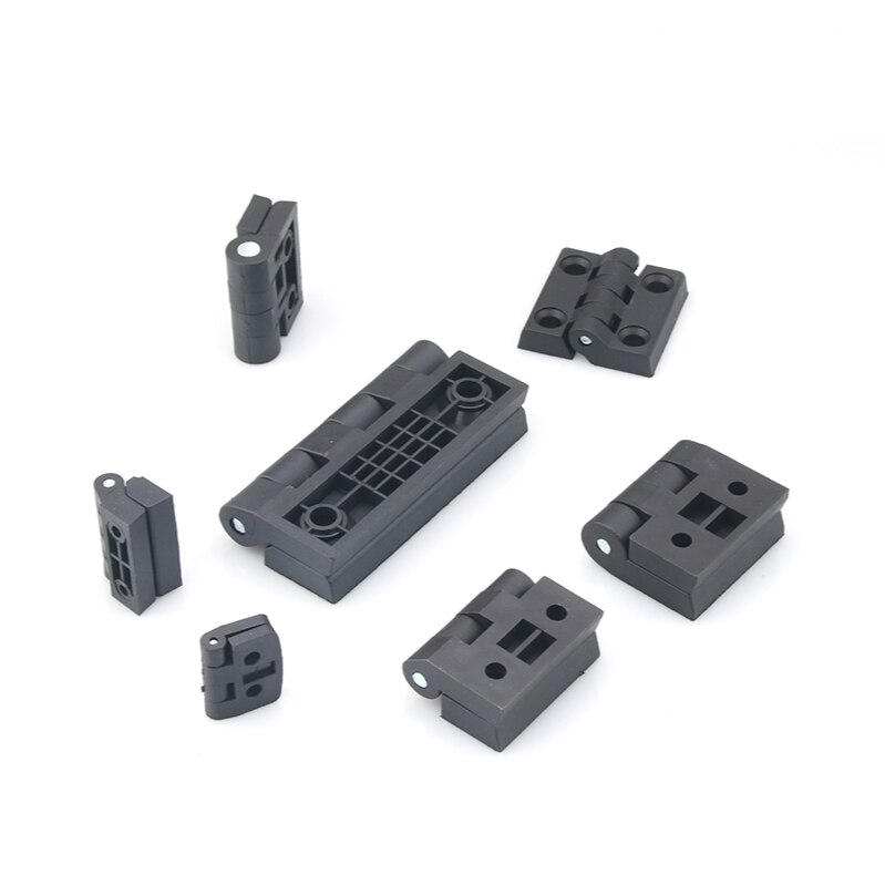 2 Pcs Plastic Hinge Electric Box Cabinet Door Hinge Chassis Black Nylon Hinge ABS Hinge for Furniture Hardware