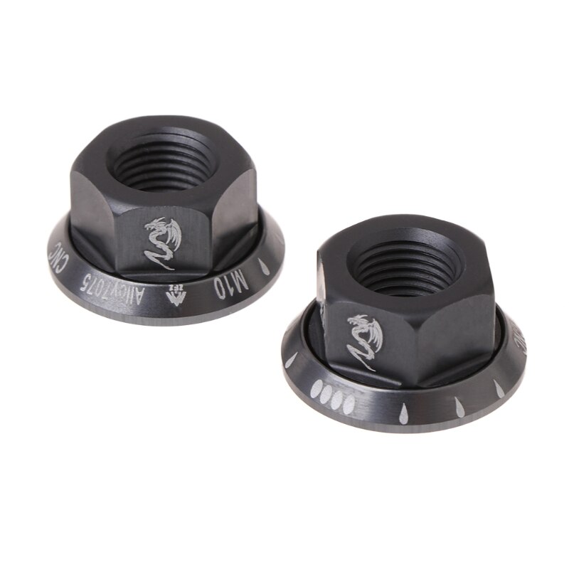 2pcs/bag Bicycle Hub Nut M10 Fixed Gear MTB Road Bike Screw Bolt Aluminum Alloy for Motorcycle Bicycle Bike