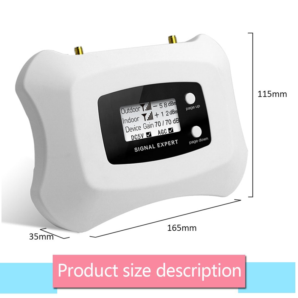 Amplificador de señal para teléfono móvil, repetidor de señal 4 800G LTE FDD Europa, banda de ganancia de 70dB, 800mhz