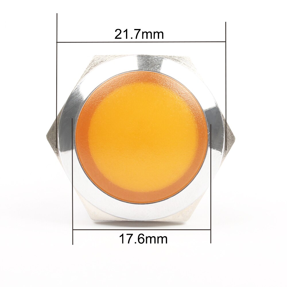 LED Metal Indicator light 19mm waterproof Signal lamp LIGHT 3V 6V 12V 24V 220v screw connect red yellow blue white 19ZSD.QX.X