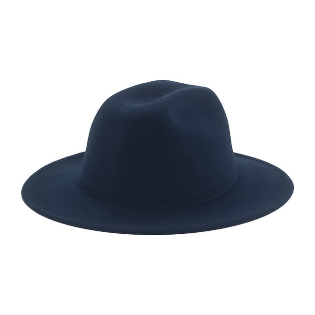 Cappelli da donna Fedora Panama tesa larga 9.5cm grigio cachi Jazz berretti da uomo abito invernale Fedora cappelli da uomo pamacao Y Tocados Para Bodas: 16