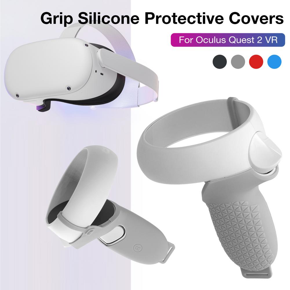 Siliconen Vr Controller Accessoires Voor Oculus Quest 2 Vr Beschermhoes Controller Cover Skin Handgreep Covers Voor Quest2 #
