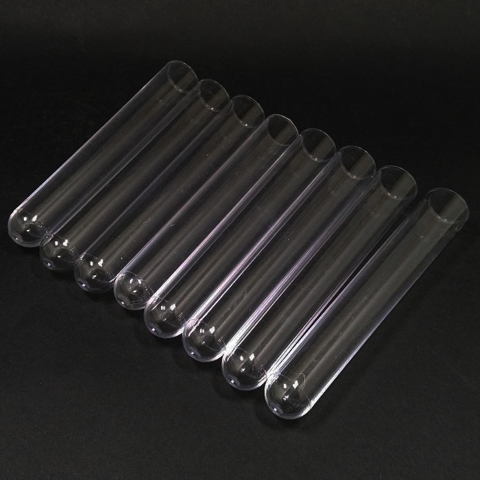 50pcs/lot 15x150mm Clear Plastic Test Tubes Hard PS tube for Lab School Chemistry