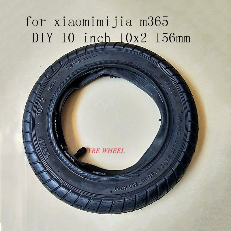 Neumático de disco de freno de disco del cubo de rueda trasera de fábrica Original para patinete eléctrico de rueda Mijia M365 de Xiaomi, 10 pulgadas, fácil de instalar: out inner tire