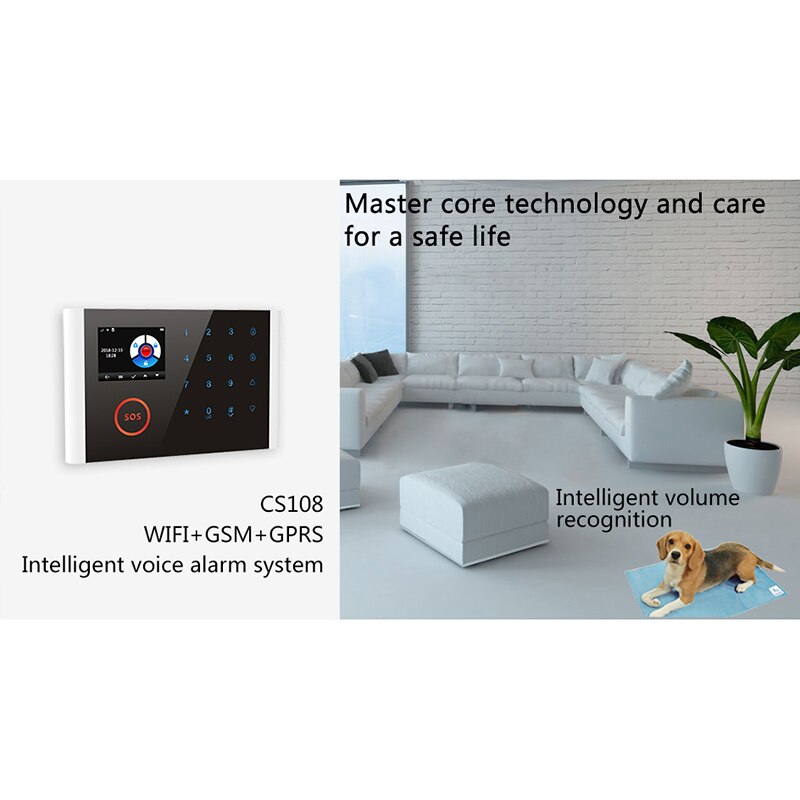 Cs108- wifi tyverialarm vært gsm alarm modtager controller hjem brand alarm vært