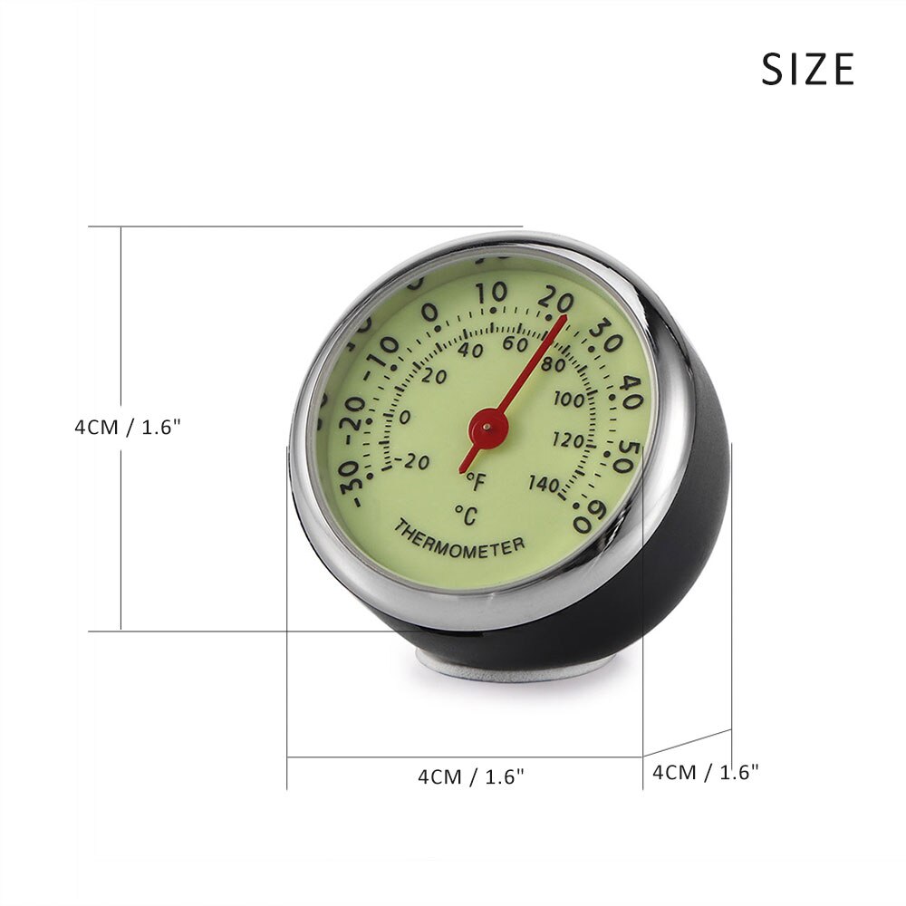 Portable 2 In 1 Car Digital Mini Luminous Clock Temperature Display Stick-On Dashboard Clocks Backlight Electronic Screen Clock