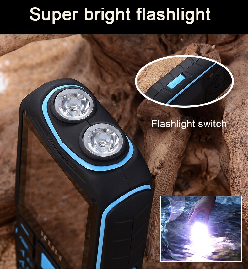 Russische Toetsenbord Fm Mobiele Telefoon 3800Mah Batterij Power Bank Dual Hoge Zaklamp Quick Dial Robuuste Dual Sim Mobiele Telefoons kuh T3