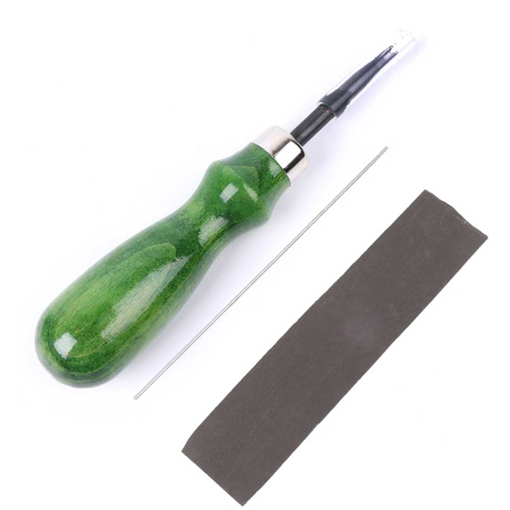 Læder håndværk værktøj 0.6/0.8/1/1.2/1.4 mm træ håndtag kant skråning affasning læder håndværk kniv syning skæreværktøj: No 2 (1.0mm)