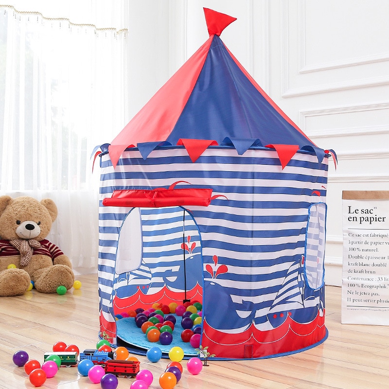 Prinses Prins Spelen Tent Portable Opvouwbaar Opvouwbare Tent Kinderen Jongen Kasteel Speelhuis Kids Outdoor Speelgoed Tent