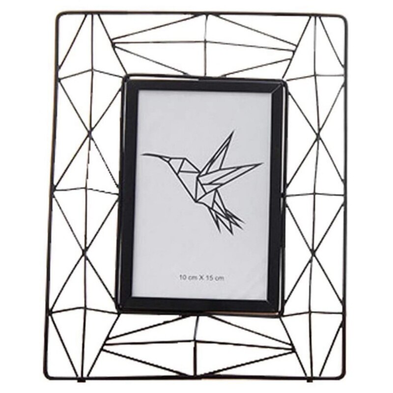 Geometric Metal Picture Frame Wrought Iron Photo Display Frame Home Decoration For Desk Wall Living Room Decor Accessories