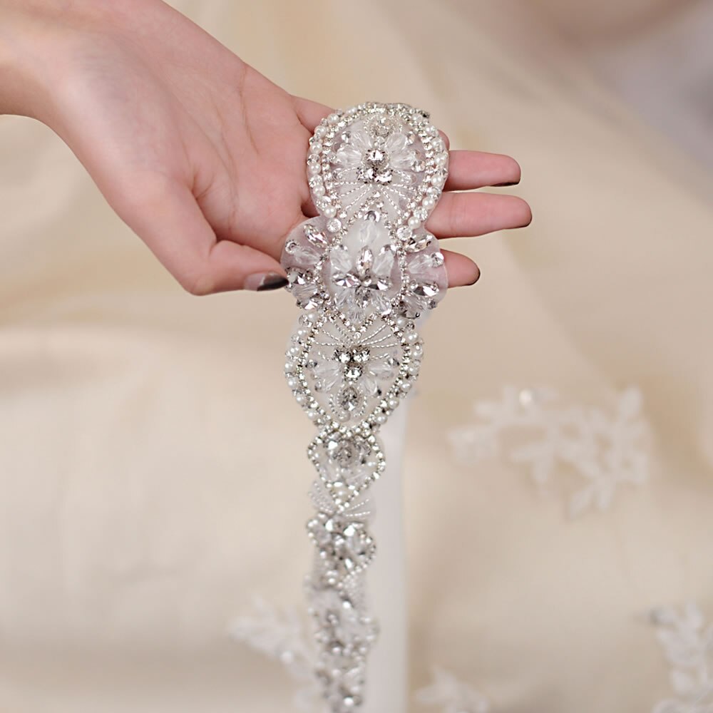 Hochzeit Schärpe handgefertigt Weiß Rosa Band Braut Kleid Gürtel Frauen Zubehör Strass Satin- Braut Gürtel Schärpe für Hochzeit Kleid