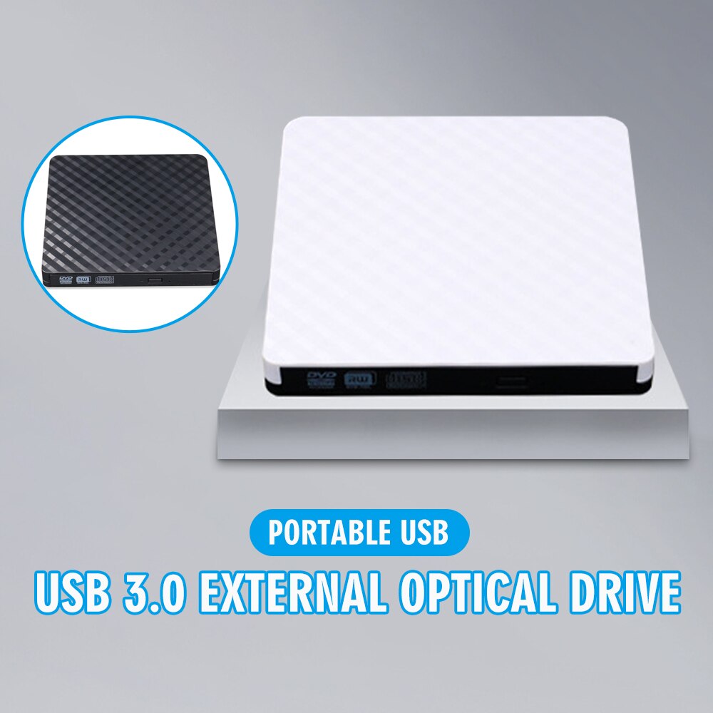 1Pc Usb 3.0 Externe Dvd Brander Duurzaam Rw/Cd Rom Brander Writer Reader Voor Pc laptop Computer