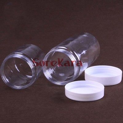 5 Pcs 200 Ml Clear Plastic Fles Reagensfles Monster Flesjes Plastic Deksel Schroefdop Schroef Op Cover