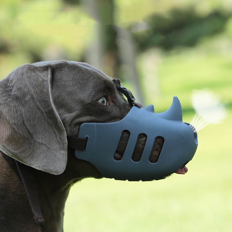 Bozal ajustable para perro, cesta fuerte transpirable de silicona suave para perros pequeños, medianos y grandes, para dejar de morder y masticar