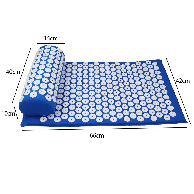 Cojín de acupuntura para aliviar el estrés, colchoneta de acupresión para el dolor de espalda/almohada, estera de masaje de Punta rosa, masaje y relajación