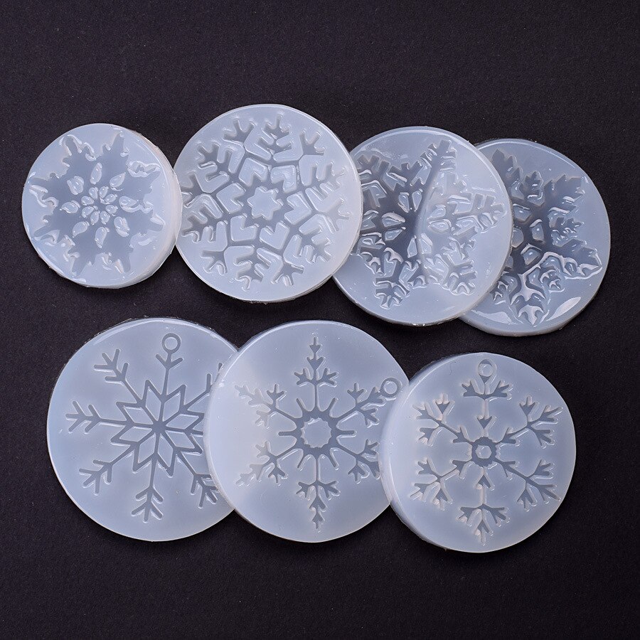 Large Snowflake Flexible Silicone Mold Christmas Cabochon Mold Resin Decoden Piece DIY Christmas Ornament Making Resin Necklace