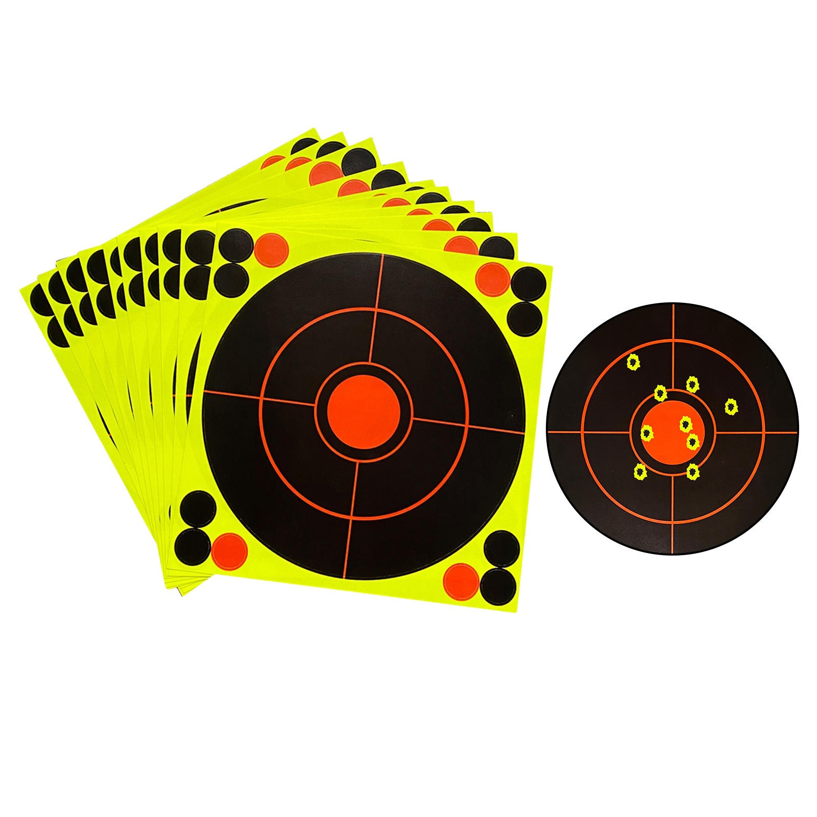 10x Paper Target Splatter Targets Aim Practicing Stickers Supplies