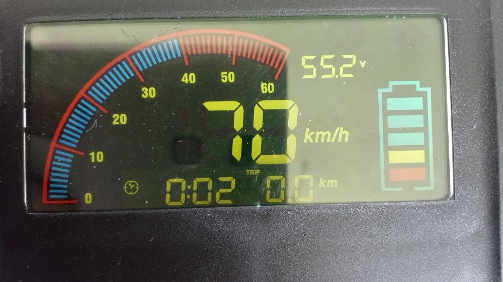 Evfitting enkel elsykkel lcd-skjerm med hastighetsmåler og batteristatusindikatorfunksjoner de fleste kontroller kan bruke