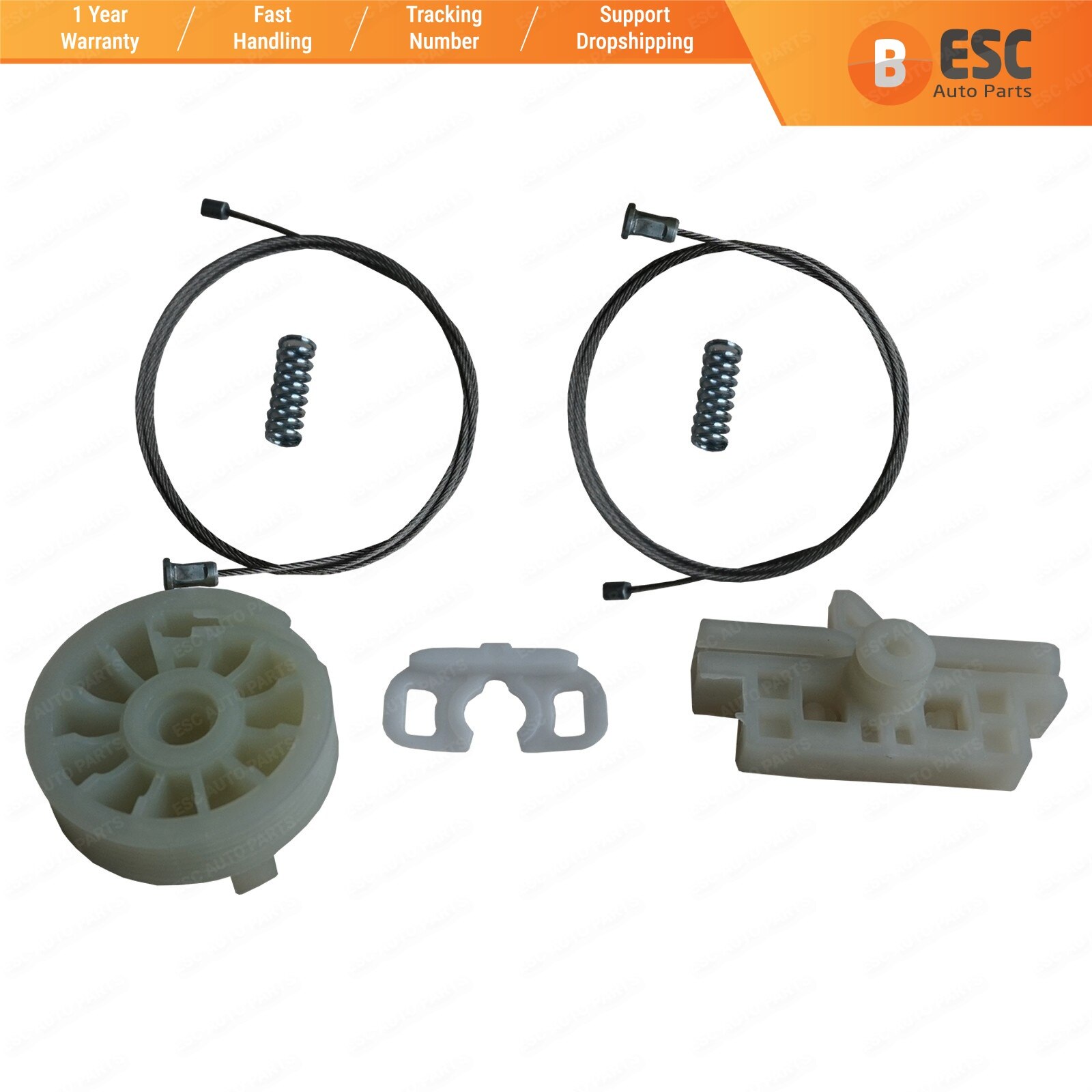 ESC Auto Parts EWR5313 Electrical Power Window Regulator Lifter Repair Set Front Left Door 51723318 for Fiat Grande Punto Evo199