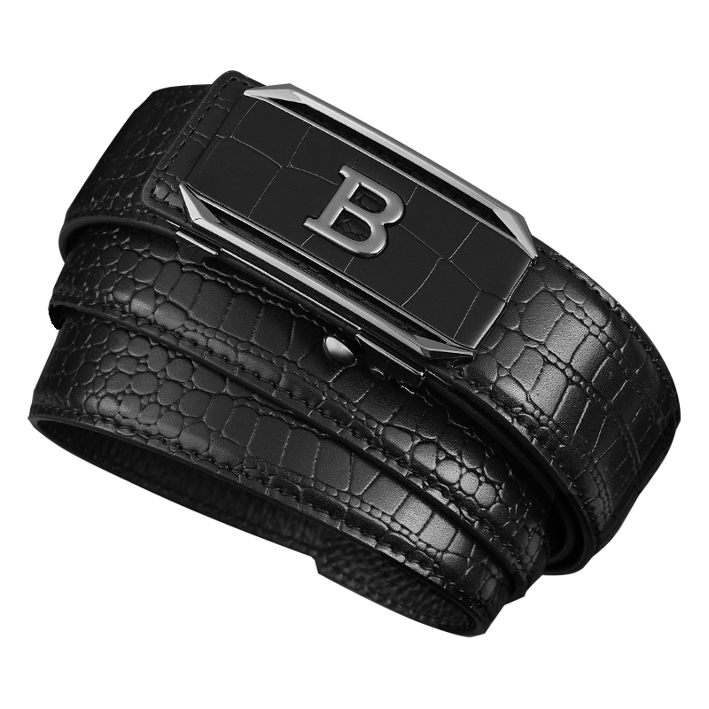 Jifanpaul cinto masculino com estampa de crocodilo, cinto com fivela automática de alta qualidade, pulseira jeans da moda, acessórios masculinos da moda