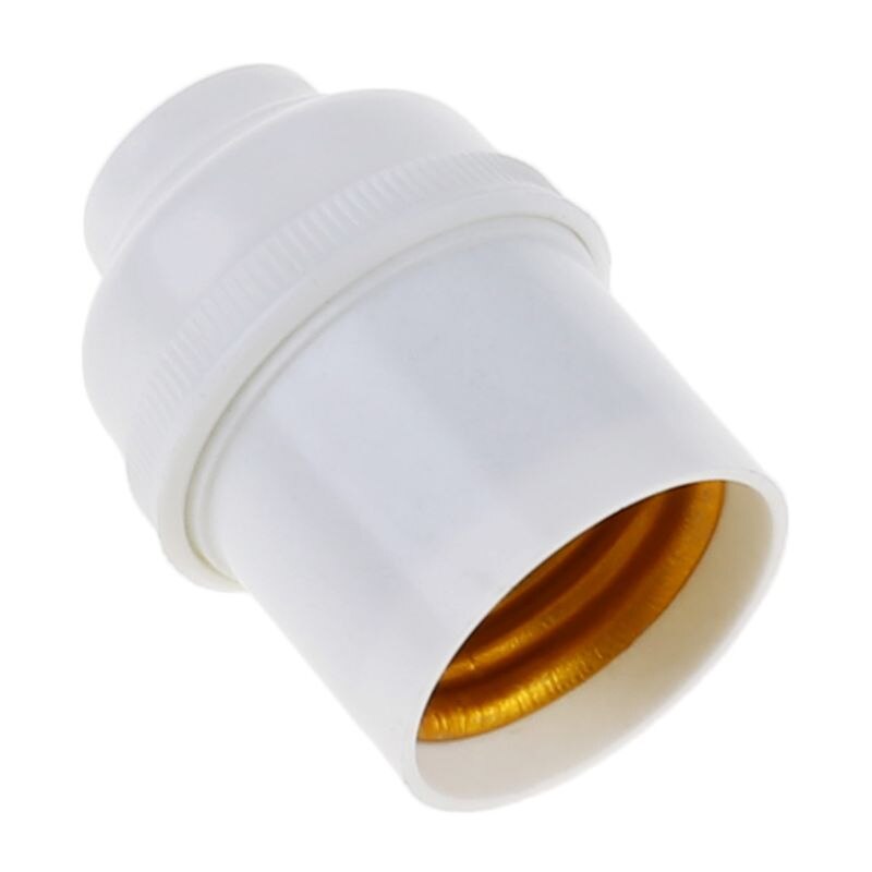 652F E27 Plastic Hanging Lamp Thread Base Screw Light Bulb Ceramics Socket Holder Flame Retardant Durable Safe Non Electric