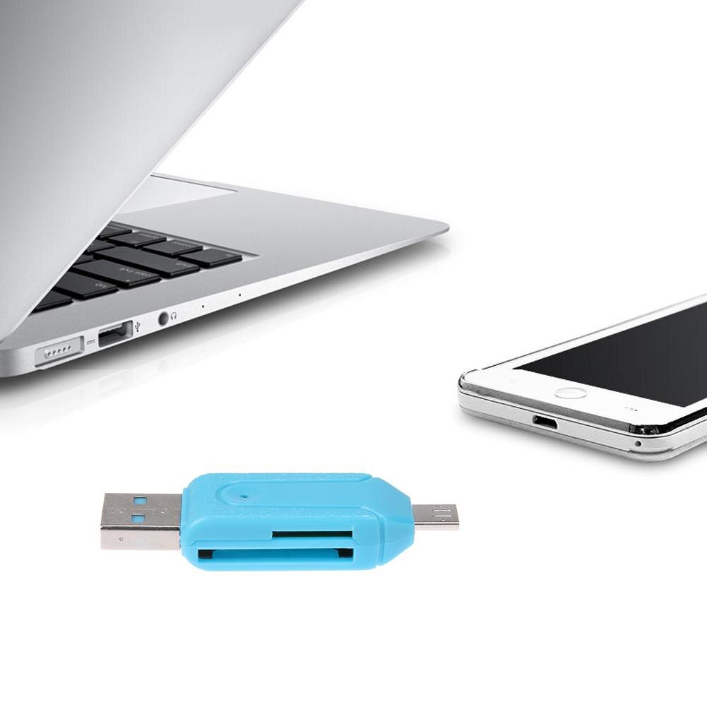 Mini Tf/Sd-kaartlezer Met Usb/Micro Usb-poort Otg Functie Voor Smart Telefoon