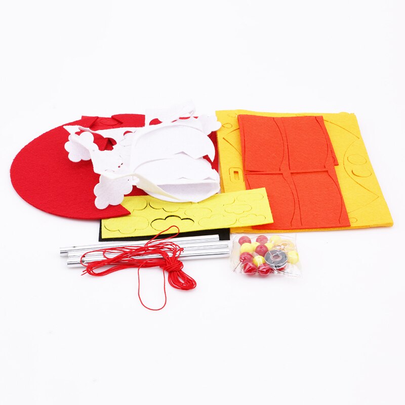 Campanas de viento campana nórdica hecho a mano manualidad de fieltro Pack dormitorio decoración Material textil para manualidades paquete habitación de bebé Decoración: yellow chicken