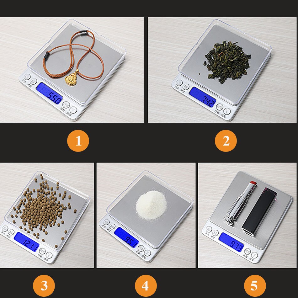 0.01g/0.1g Precision LCD Digital Scales 500g/3000g Mini Electronic Grams Weight Balance Scale for Tea Baking Weighing Scale