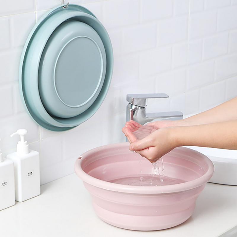 Home Foldable Plastic Basin Portable Student Dormitory Wash Basin Thickened Portable Basin Fishing Car Wash Cleaning Supplies