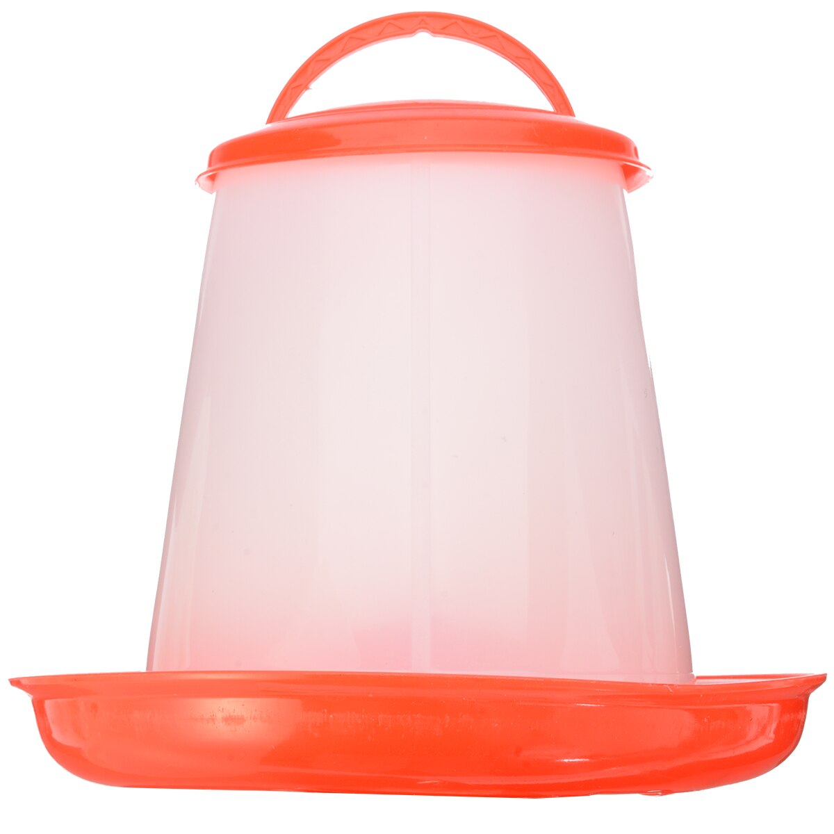 1Set 1.5kg Poultry Chicken Feeder Plastic Feeding Bucket Chicken Duck Fountain Drinker with Lid Handle