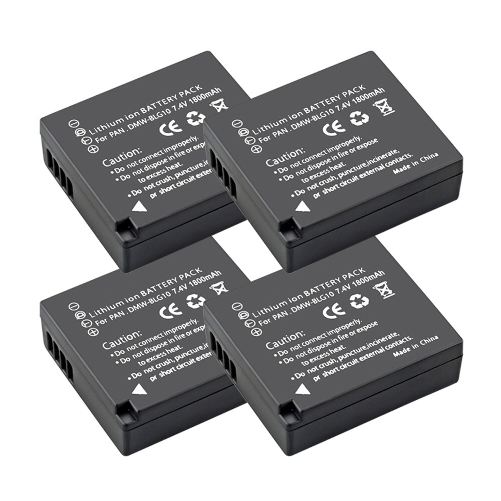 2 Pièces 1800mAh DMW-BLG10 DMW BLG10 BLG10e BLE9 Batterie + LED Chargeur Double USB pour Panasonic LUMIX GF5 GF6 GX7 LX100 GX80 GX85: 4 Battery