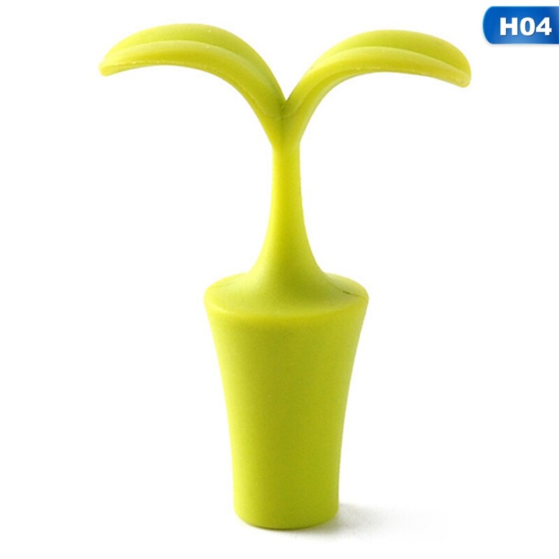1Pc Silicone Flower Shaped Wine Stoppers Leak Wine Beer Bottle Cork Stopper Plug Wine Bottle Sealer Cap Barware Bar Kitchen Tool: 04