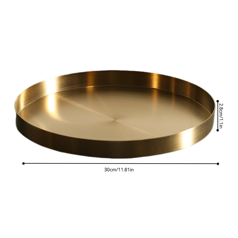 Plateau décoratif en acier inoxydable, plateau de rangement de bureau, plateau de rangement pour boucles d'oreilles et bijoux et cosmétiques, accessoires de rangement pour coiffeuse, Base de Vase: jaune clair