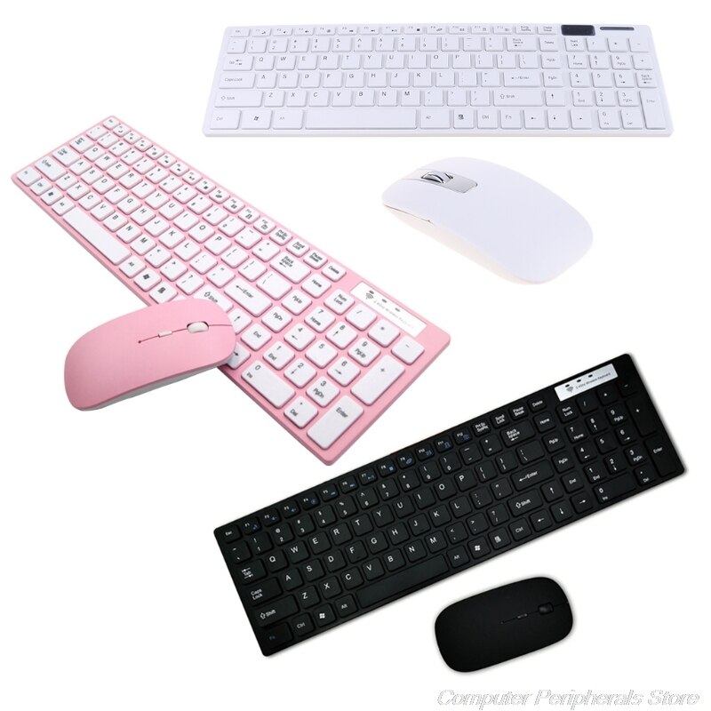 Teclado y ratón inalámbricos para ordenador portátil, conjunto de teclado y ratón Universal, silencioso, ultradelgado, 2,4G, F23 21,