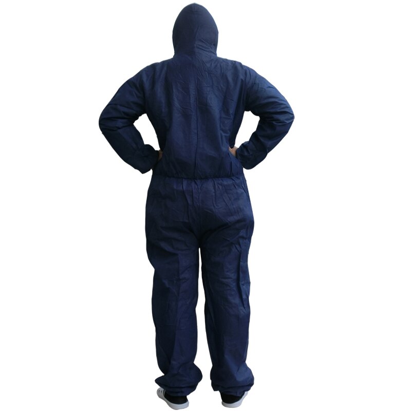 Wegwerp Beschermende Overall Veiligheid Bescherming non-woven stofdicht Kleding Cleanroom Kledingstuk Enkele-gebruik Hooded Pak Jas