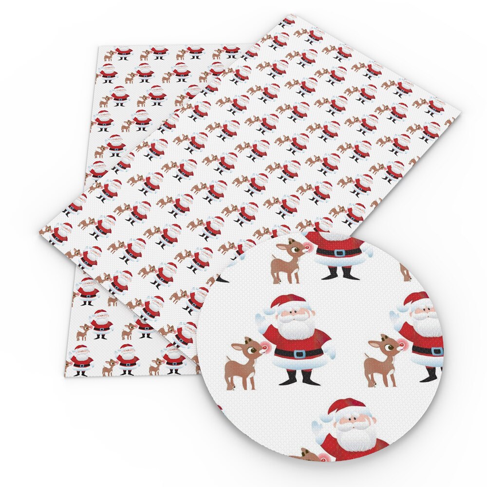 David zubehör 20*34cm Weihnachten Synthetische Leder Blätter DIY Bogen Tasche Telefon Abdeckung Material Faux Leder Stoff, 1Yc8575: 1097136001