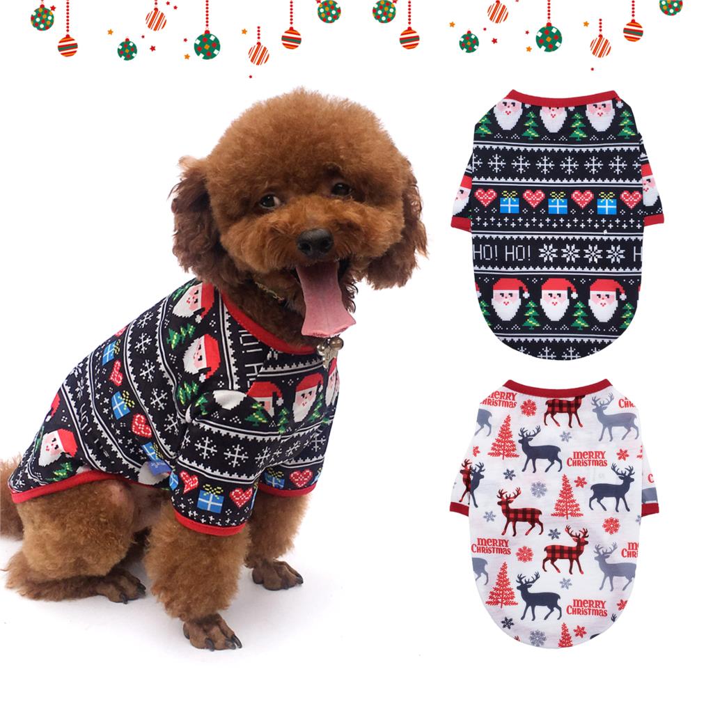 Vêtements pour chiens pas cher chiot gilet pour animaux de compagnie chemise noël chien vêtements pour chiens Costume dessin animé chat vêtements pour animaux de compagnie pour petits chiens