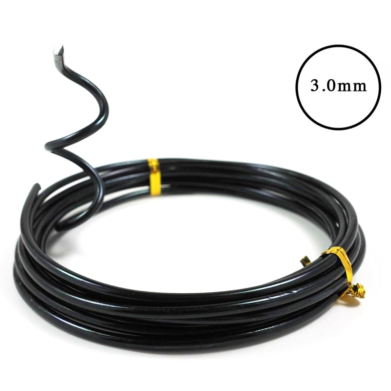 Cable de entrenamiento de Bonsai de aluminio anodizado de 5 tamaños Set-1.0Mm, 1,5 Mm, 2,0 Mm, 2,5 Mm, 3,0 Mm (147 pies en Total)-elige tu Color (5 tamaños